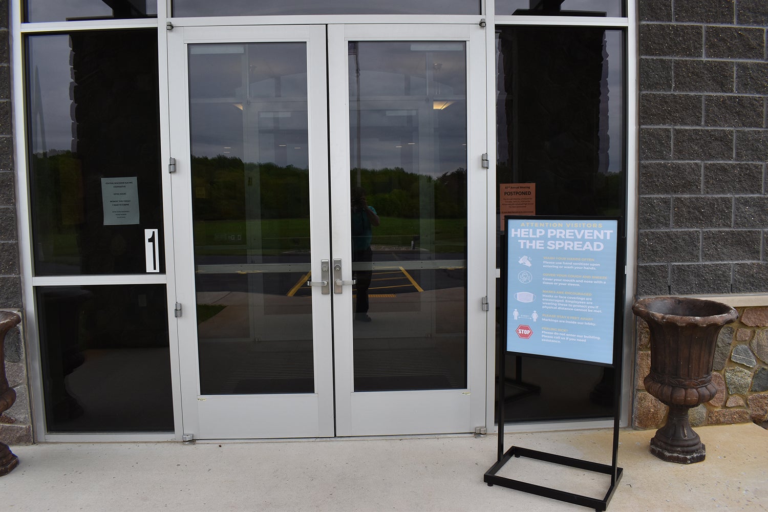 photo of lobby doors