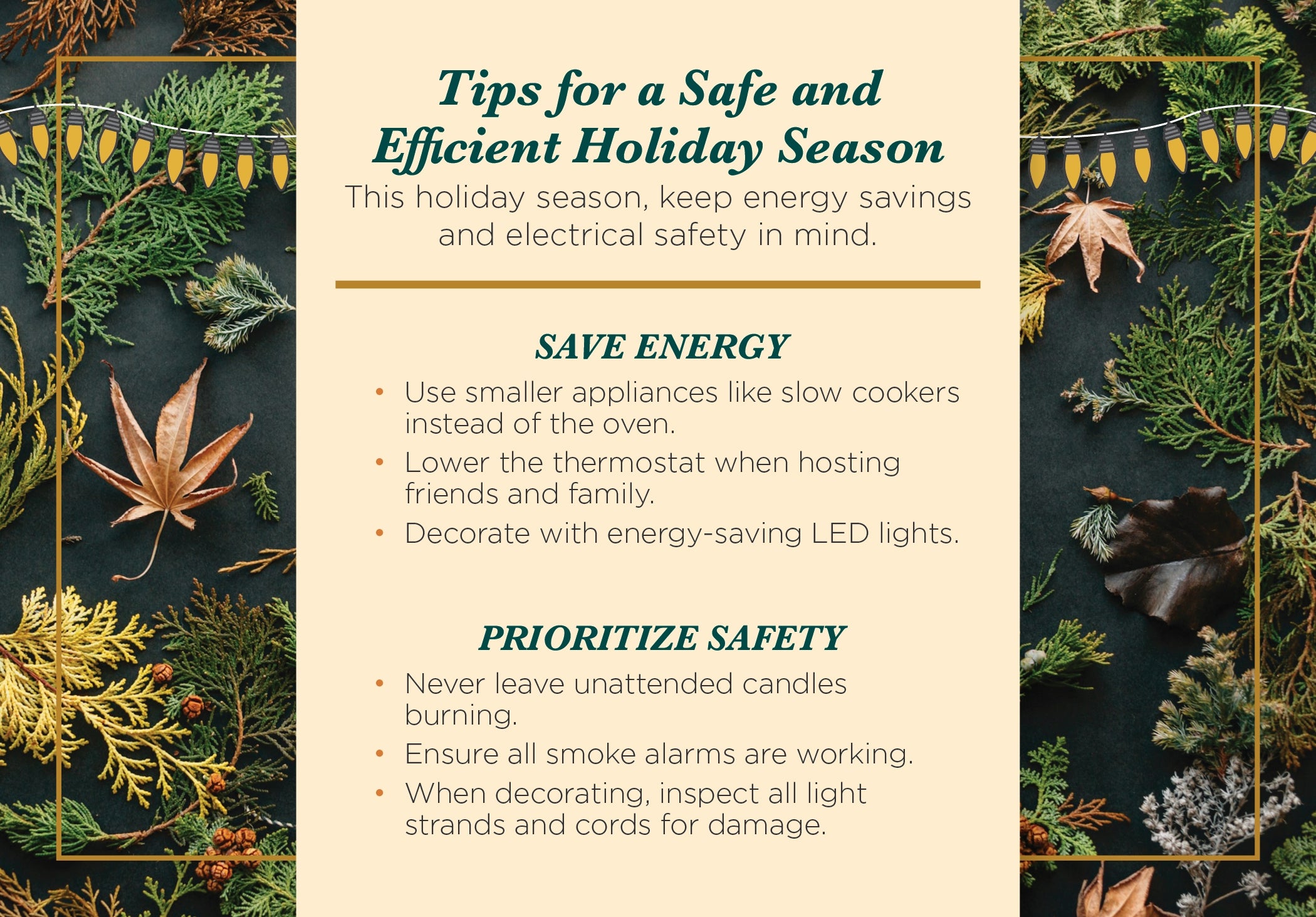 Holiday Energy Savings Tips