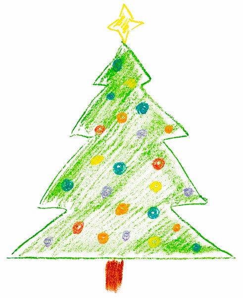 Christmas Tree colored picture